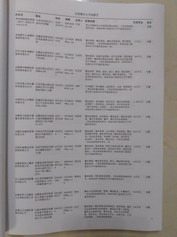 中國餐飲企業(yè)黃頁可開展精準營銷，電話營銷、郵件營銷、傳真營銷等等多管齊下，圓您銷售冠軍夢