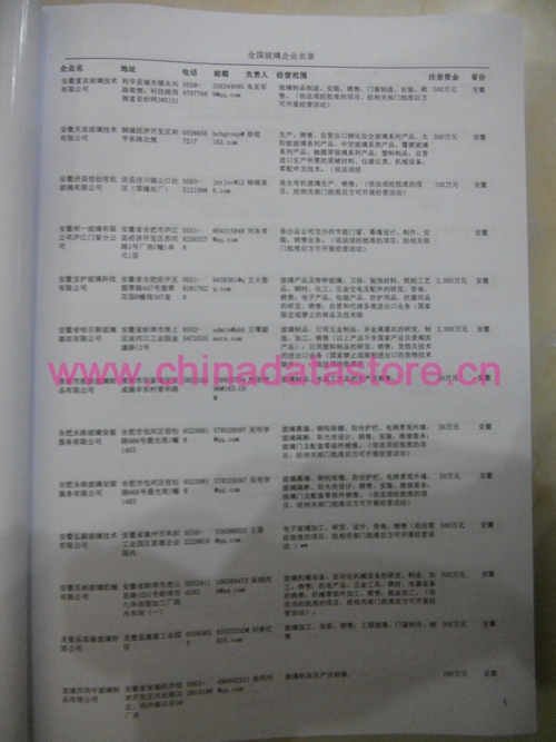 全國玻璃企業(yè)名單助您立刻獲得大量潛在客戶信息，大大減少銷售成本，是您的事業(yè)事半功倍